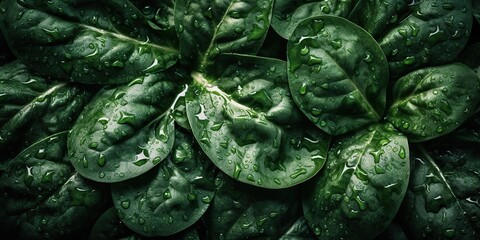 Fototapeta na wymiar AI Generated. AI Generative. Photo realistic set bundle of green eco healthy spinach herbs. Can be used like pattern background or graphic decoration. Graphic Art