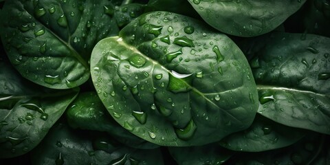 AI Generated. AI Generative. Photo realistic set bundle of green eco healthy spinach herbs. Can be used like pattern background or graphic decoration. Graphic Art