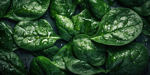 AI Generated. AI Generative. Photo realistic set bundle of green eco healthy spinach herbs. Can be used like pattern background or graphic decoration. Graphic Art