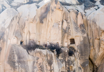 Caves formations at Cappadocia Turkey