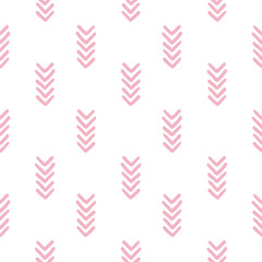 Seamless pattern with pink arrows