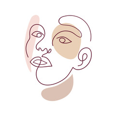 Woman Face Line