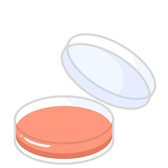 The isolation of bacteria on agar plates. Lactose fermenters turn red or pink and nonfermenters do not change color on MacConkey agar. Petri dish illustration.