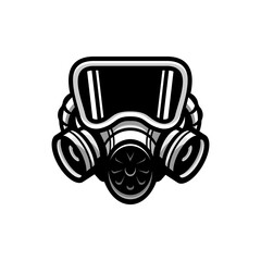 gas mask design vector on white background