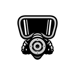 gas mask design vector on white background