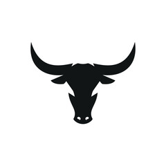 bull head vector logo icon illustration