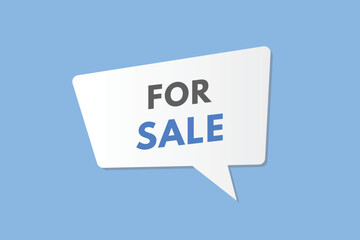 For Sale text Button. For Sale Sign Icon Label Sticker Web Buttons