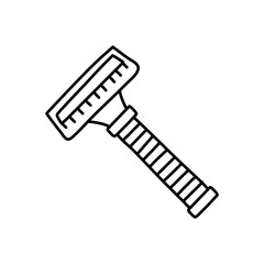 Hand drawn razor illustration in vector. Doodle razor illustration in vector. Doodle shaving razor icon.