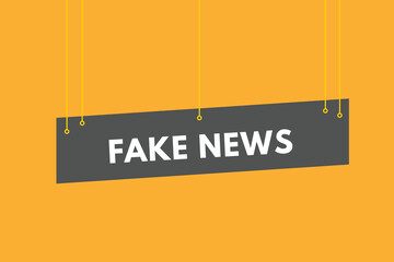 Fake News text Button. Fake News Sign Icon Label Sticker Web Buttons