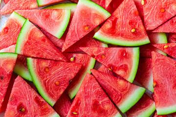 watermelon,a pile of freshly sliced watermelon textured background
