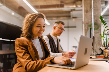 Group of business people have a meeting together in office