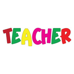 Teacher Typography Sublimation Design
