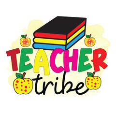 Naklejka premium Teacher Typography Sublimation Design