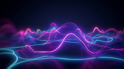 abstract background with neon lines