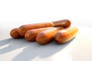 sausage on a white background, ai generative