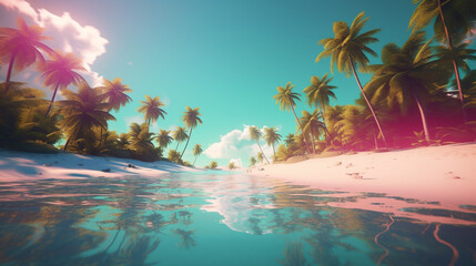 Obraz na płótnie Canvas summer beach tropical. Generative AI