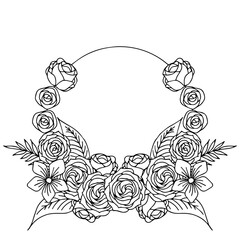 Design Border Ground Flower Outline