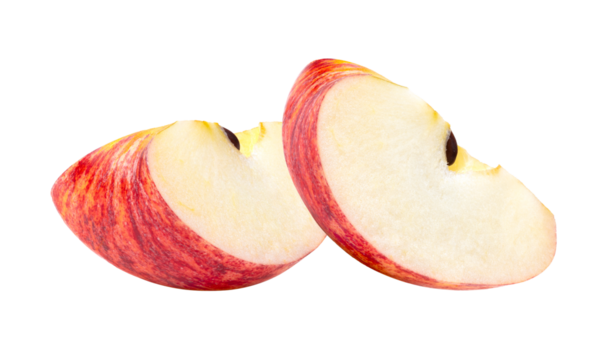 Red apple slice isolated on transparent png