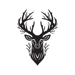 deer logo on white background