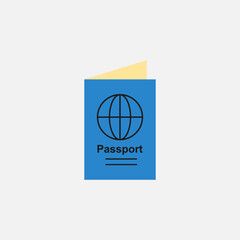 Passport Icon. Passport Related Vector Flat Icon. Illustration - 598929375