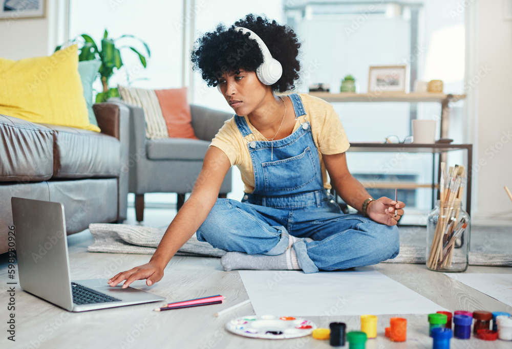 Poster youd be surprised by how helpful online classes are. a young woman using her laptop while sitting at