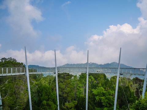 Curtis Crest Treetop Walk at The Habitat Penang Hill in George Town, Malaysia.