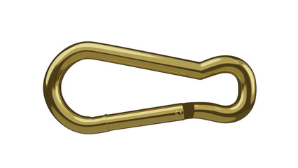Golden carabin isolated on transparent background. Minimal concept. 3D render