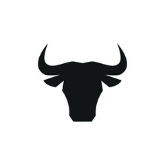 bull head vector logo icon illustration