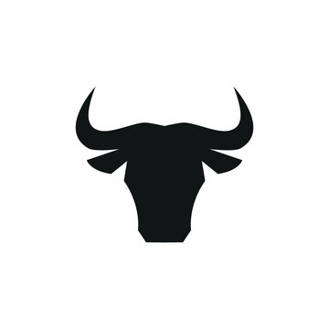 bull head vector logo icon illustration