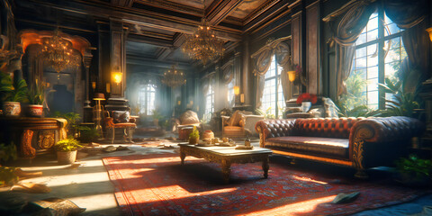 Indulge in the luxurious lifestyle with an image of an opulent interior that exudes extravagance