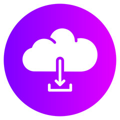 cloud download gradient icon