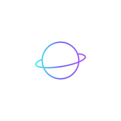 Astronomy Education icon with blue duotone style. space, moon, planet, telescope, universe, satellite, cosmos. Vector illustration