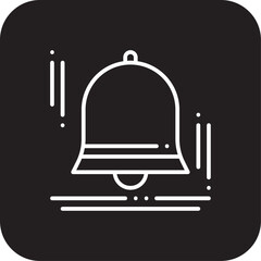 Bell Education icon with black filled line style. alarm, alert, notification, reminder, ring, doorbell, element. Vector illustration