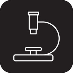 Microscope Education icon with black filled line style. laboratory, research, biology, science, lab, scientific, chemistry. Vector illustration