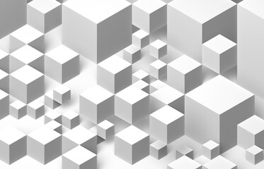Fototapeta na wymiar Cube Abstract Background Image (Isometric)