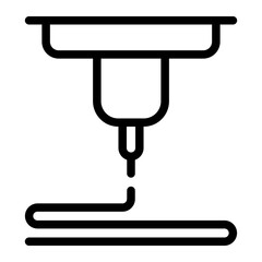 3d printing line icon