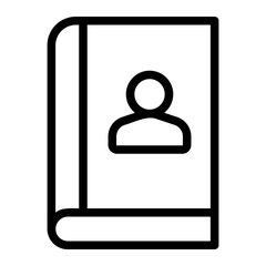 address book line icon