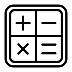 Obraz premium calculator line icon