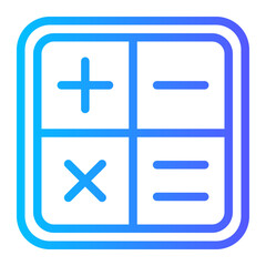 Obraz premium calculator gradient icon
