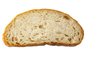 Slice of the bread isolated over the white background	