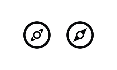 Navigator icon Compass technology, geolocation pointing north east icons button,vector, sign, symbol, logo, illustration, editable stroke, flat design style isolaated on white linear pictogram