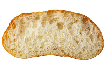Slice of the bread isolated over the white background	
