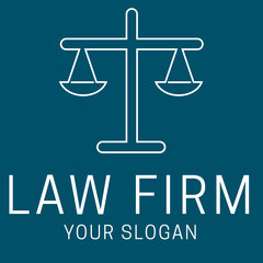 Justice, Scale, and legal icons for Law firm logo. Balance symbol - stock vector  