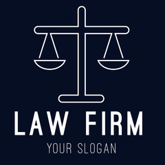 Justice, Scale, and legal icons for Law firm logo. Balance symbol - stock vector  