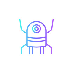 Nanobot Digital Healthcare icon with blue duotone style. technology, machine, biotechnology, robot, futuristic, nanotechnology, artificial. Vector illustration