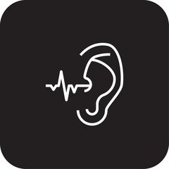Impulse Digital Healthcare icon with black filled line style. health, pulse, graph, audio, voice, equalizer, frequency. Vector illustration