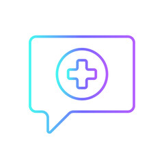 Fototapeta premium Medical Chat Digital Healthcare icon with black outline style. care, medicine, service, consultation, talk, mobile, web. Vector illustration