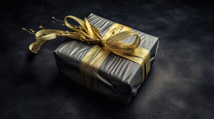 gift box on dark background