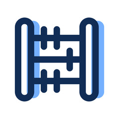 abacus filled line icon