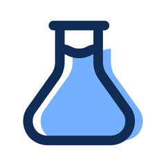 test tube filled line icon